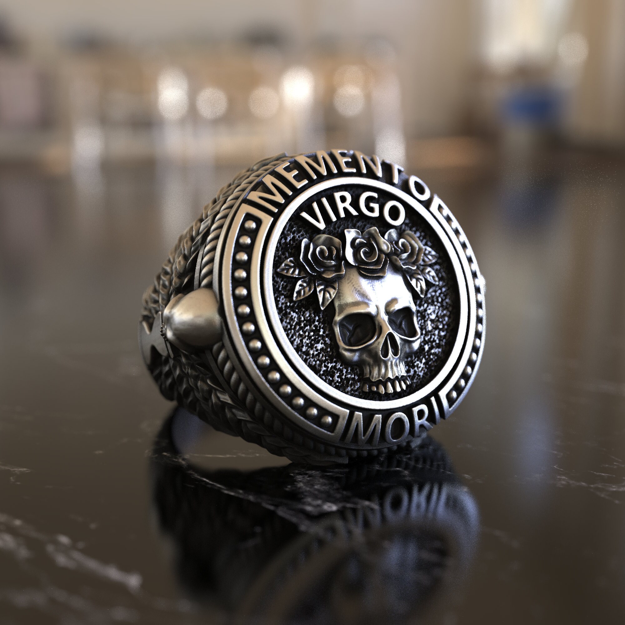 Virgo signet shop ring