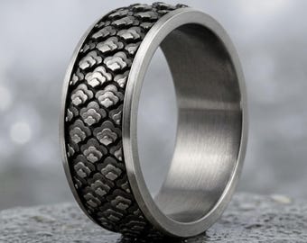 Japanese Pattern Ring - 925 Sterling Silver - Traditional Motif - Handcrafted Artistry - Elegant Design - Cultural Heritage Limited Edition