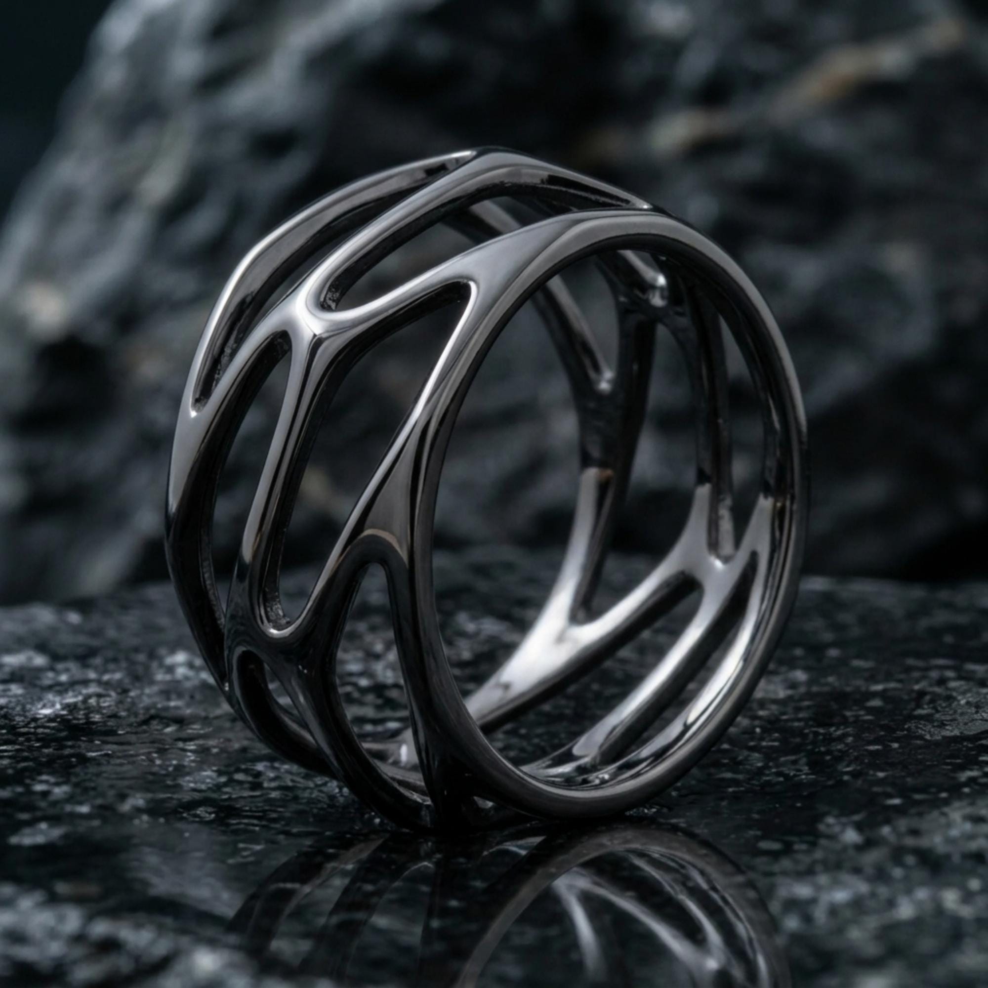 パラメトリックデザイン ハンドメイド スターリングシルバー メンズ 