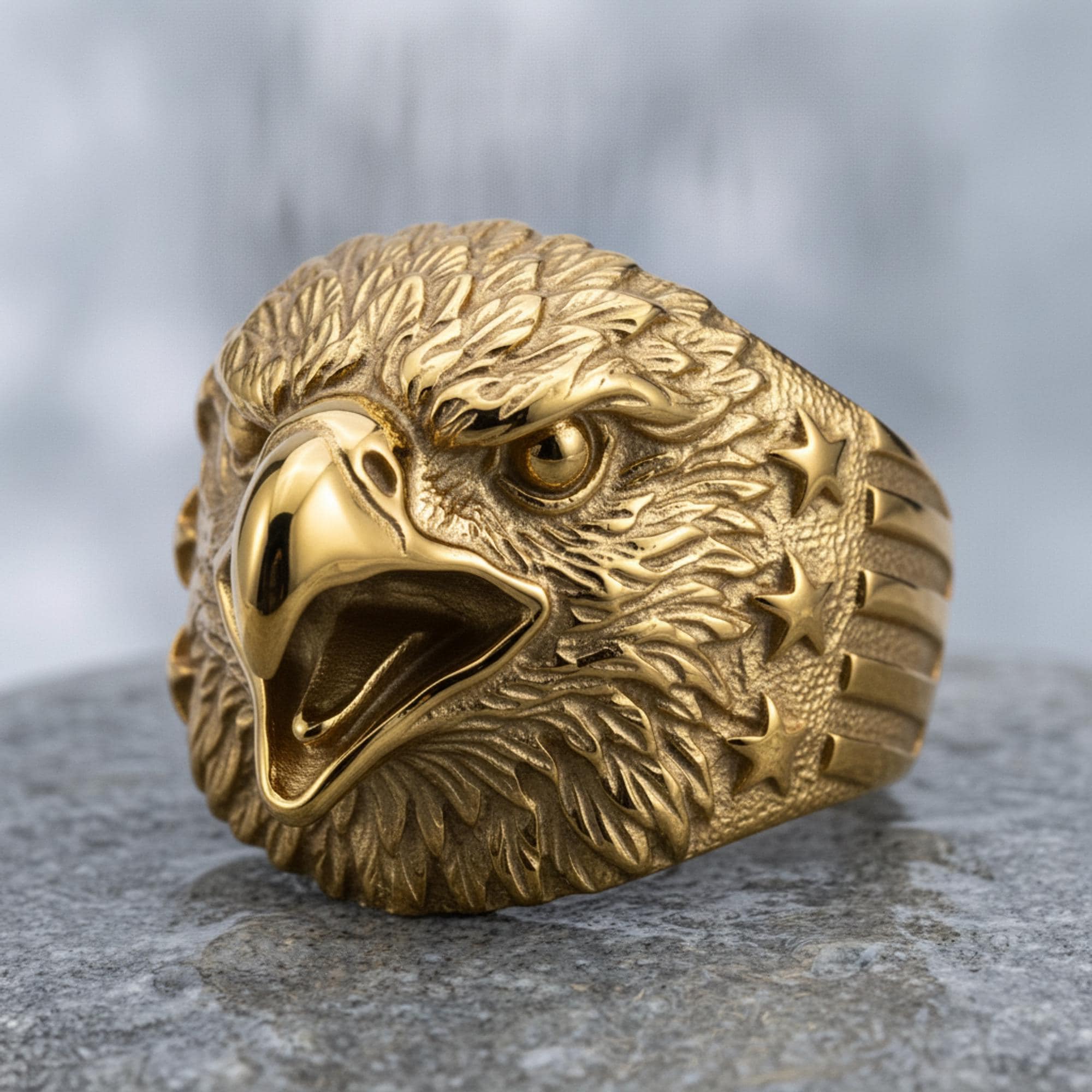 Gold Eagle Ring - Etsy
