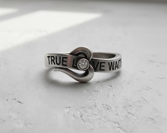 True Love Waits Engravable Men's Purity Ring Stainless Steel 6mm