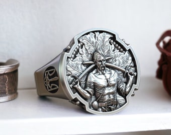 925 Sterling Silver Ring, Ukrainian Cossack Warrior Trident Design, Handcrafted Authentic Jewelry, Unique Heritage Piece for History Lovers