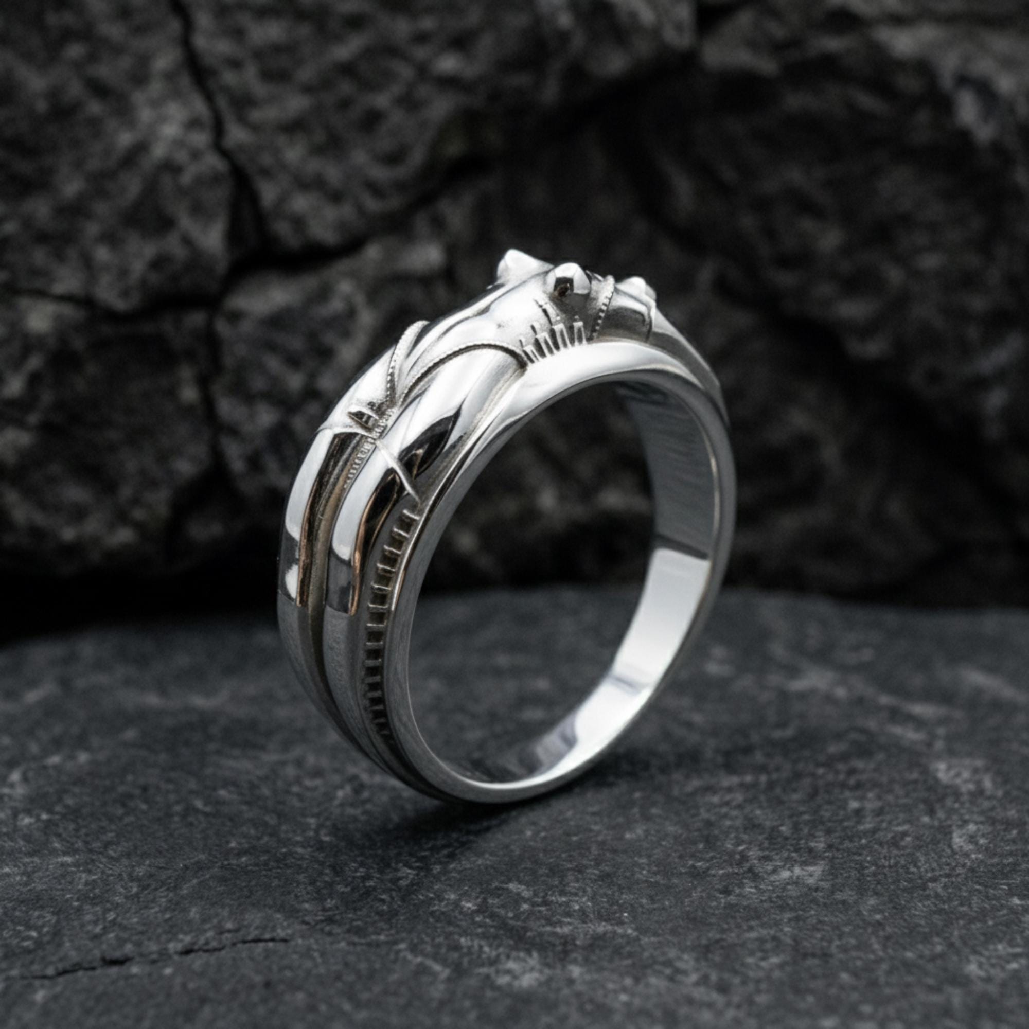 BDSM Silver Ring, Handcrafted 925 Sterling, Bold Subculture