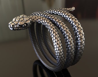 Handmade Snake 925 Silver Ring, Adjustable Unisex Serpent Design, Symbol of Transformation, Unique Gift, Spiritual & Mystical Accessory