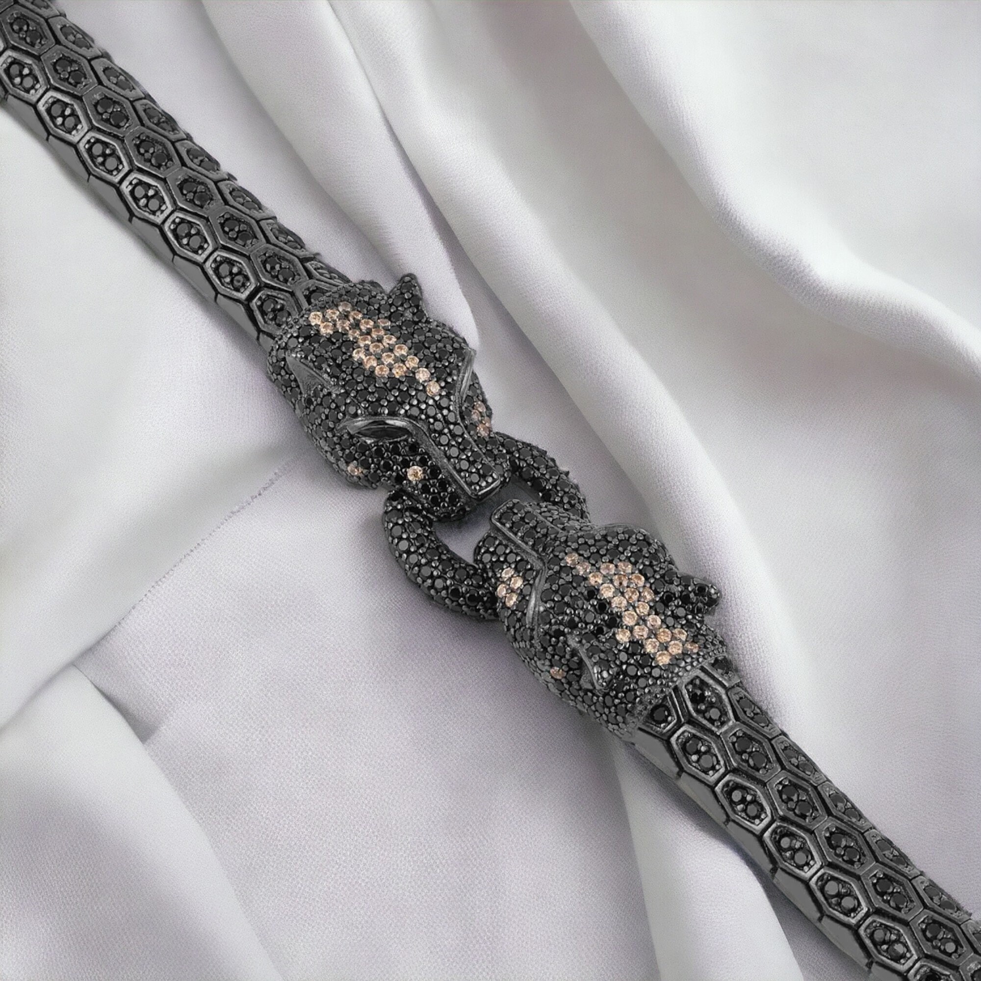 Exclusive 925 Sterling Silver Python Bracelet, Handcrafted