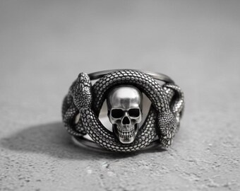 Zhubobo Mens Punk Stainless Steel Gothic Beautifully Polished Alien