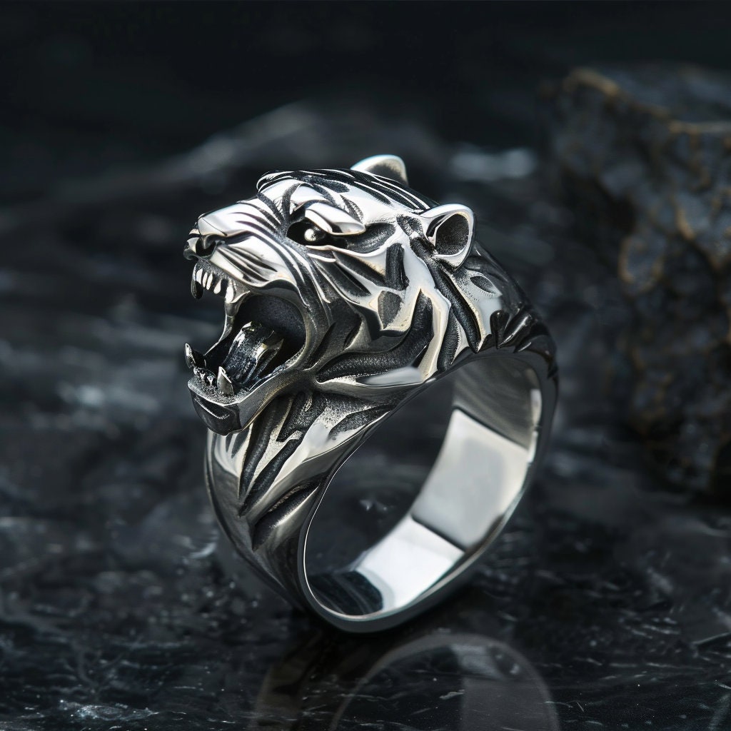 Tiger Head Ring 925 Sterling Silver Intricate Design Handmade Artisan Crafted Unique Statement Jewelry for Men and Women Bold Animal Gift - Etsy Tiger Head Ring 925 Sterling Silver Intricate Design Handmade Artisan Crafted Unique Statement Jewelry for Men and Women Bold Animal Gift - Etsy