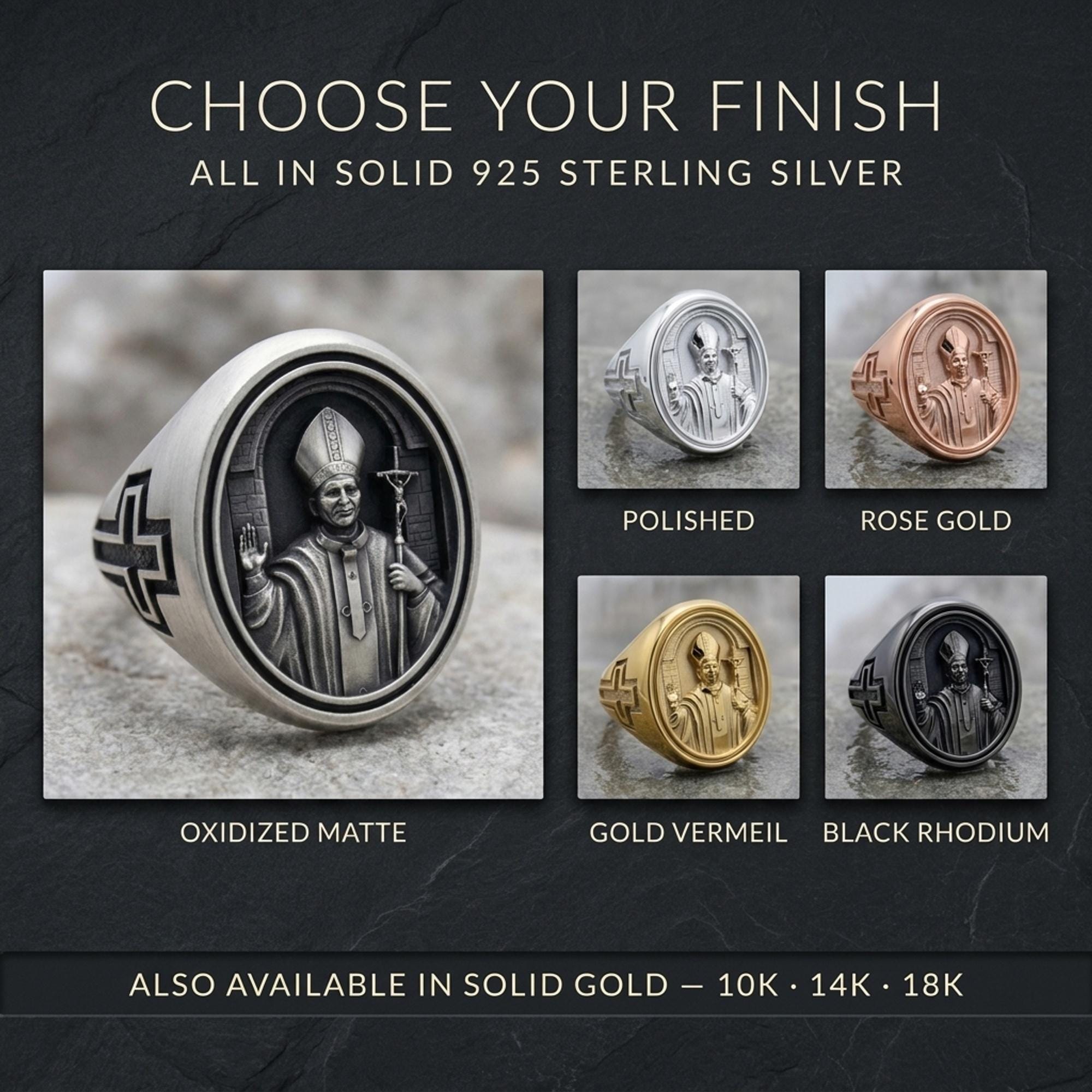 Pope Francis Ring, 925 Sterling Silver, Papa Franciscus I