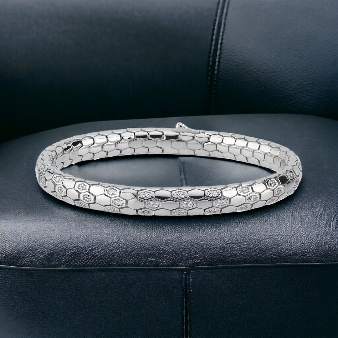 Unisex 925 Sterling Silver Python Bracelet, Chic Summer Jewelry, Unique ...