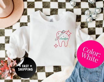 Dental Christmas Sweatshirt, Holiday Dentist Gift, Funny Dentistry Pullover, Dental Hygienist Xmas Top