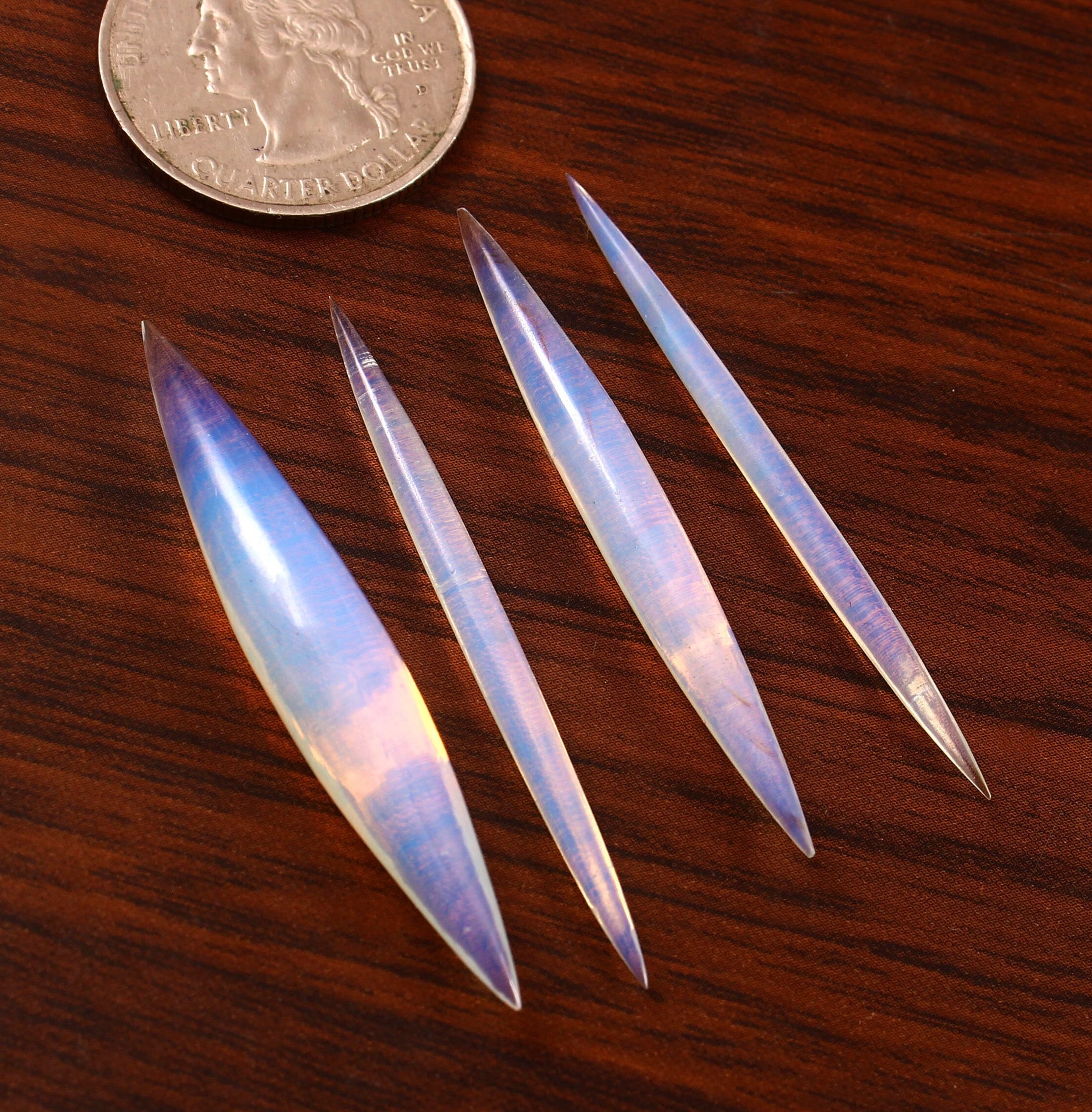 Opalite Gemstone Tusk ,Tribal Septum, Septum Spike ,Tusk Size: 14g to 1/2 ( 1.6mm to 12mm