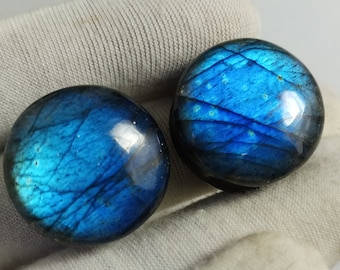 Natural Labradorite Plugs, Handmade gauges, AAA Grade Double Flare Size : 3mm to 50mm and custom Available (Sold in pair)