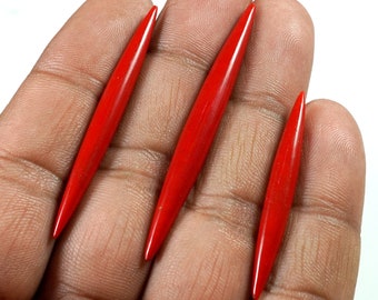 Coral Organic stone Septum Spike, Septum pincher, Red Coral Tusk, Tribal Septum, Nose pincher,  Size-: 1.6 to 12MM & Custom Available