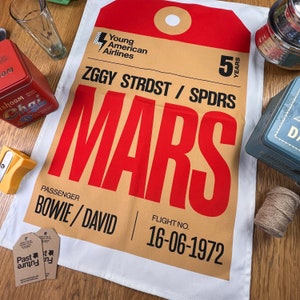 Bowie Inspired Mars Tea Towel