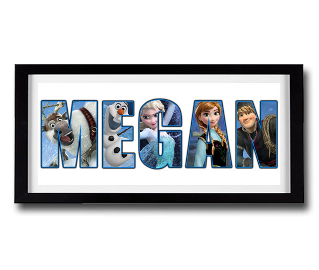 Frozan Name FROZEN Personalised Digital Name Artwork Frozen Personalised - Etsy