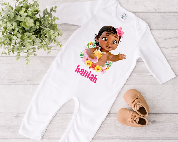 Buy DISNEY BABY MOANA Personalised Sleepsuit Disney Moana Sleepsuite Disney Personalised Baby Clothing Disney Moana Family Baby Vest Online in India Etsy
