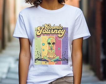 Funny Alien Shirt, Retro Alien Gift, Space Lover Shirt, Trippy T-Shirt, OuterSpace Shirt, Geeky Scifi Gift, Astronomy Shirt, UFO Gifted, UAP