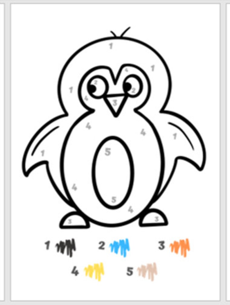 Color by Number Kids Printable Coloring Guide (Instant Download) Etsy