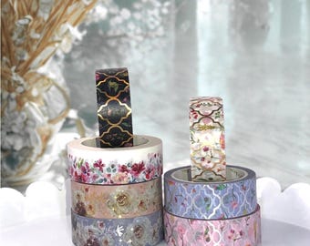 Muestras de cinta Washi: Botánica, Jardín de Rosas Vintage