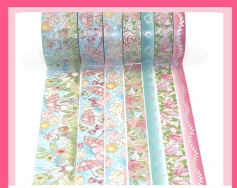 WASHI SAMPLES:  Spring Bunnies & Hummingbird Dawn
