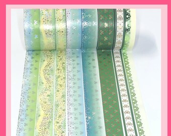 WASHI SAMPLES:  Paca Post Shades of Yellow and Green