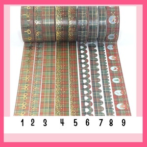 WASHI SAMPLES:  Simply Gilded 2022 Vintage Christmas Plaid
