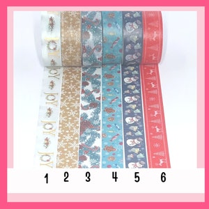 Washi Sample:  Snowflakes, Snowmen, Joy
