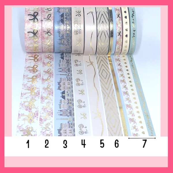 WASHI SAMPLES:  Simply Gilded February 2021 Sub Box "Paris In Spring"