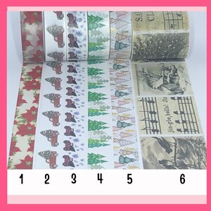 Washi Sample:  Christmas Trees, Trucks, Poinsettia