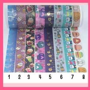 WASHI SAMPLES:  Coffee, Tea, Boba, Wine