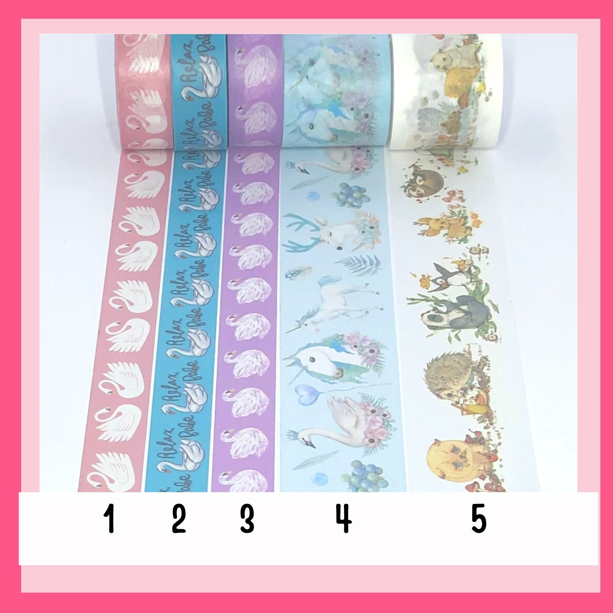 WASHI SAMPLES: Cygnes et plus