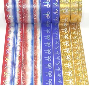 WASHI SAMPLES:  Simply Gilded Patriotic, Periwinkle, Gold Bubble
