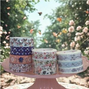 WASHI SAMPLES:  TPRC Robin, Beloved & Aurora in Pale Blue