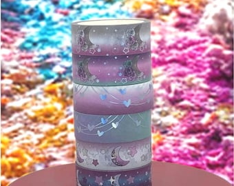 WASHI SAMPLES:  Shell's Scribbles, Moons