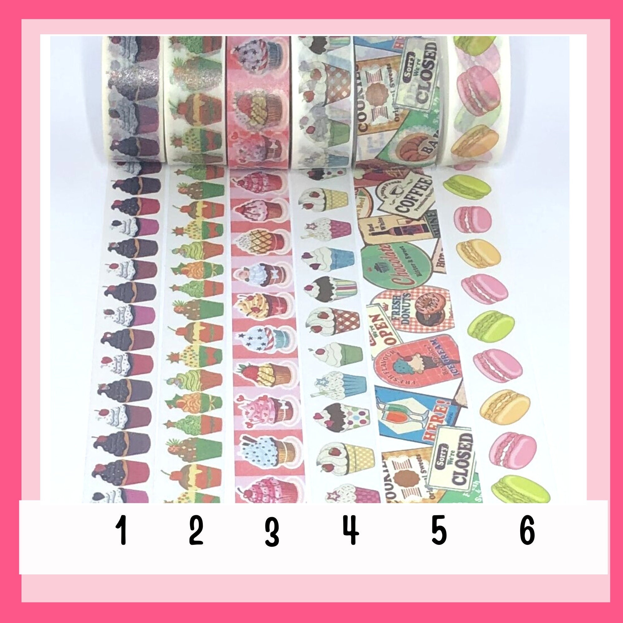 WASHI SAMPLES:  Cupcakes, Macarons