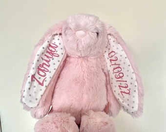 Personalised My 1st Years Pink Bunny Rabbit