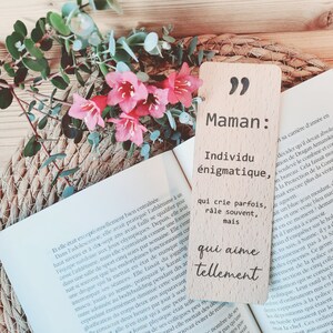 Personalized bookmark in original solid wood