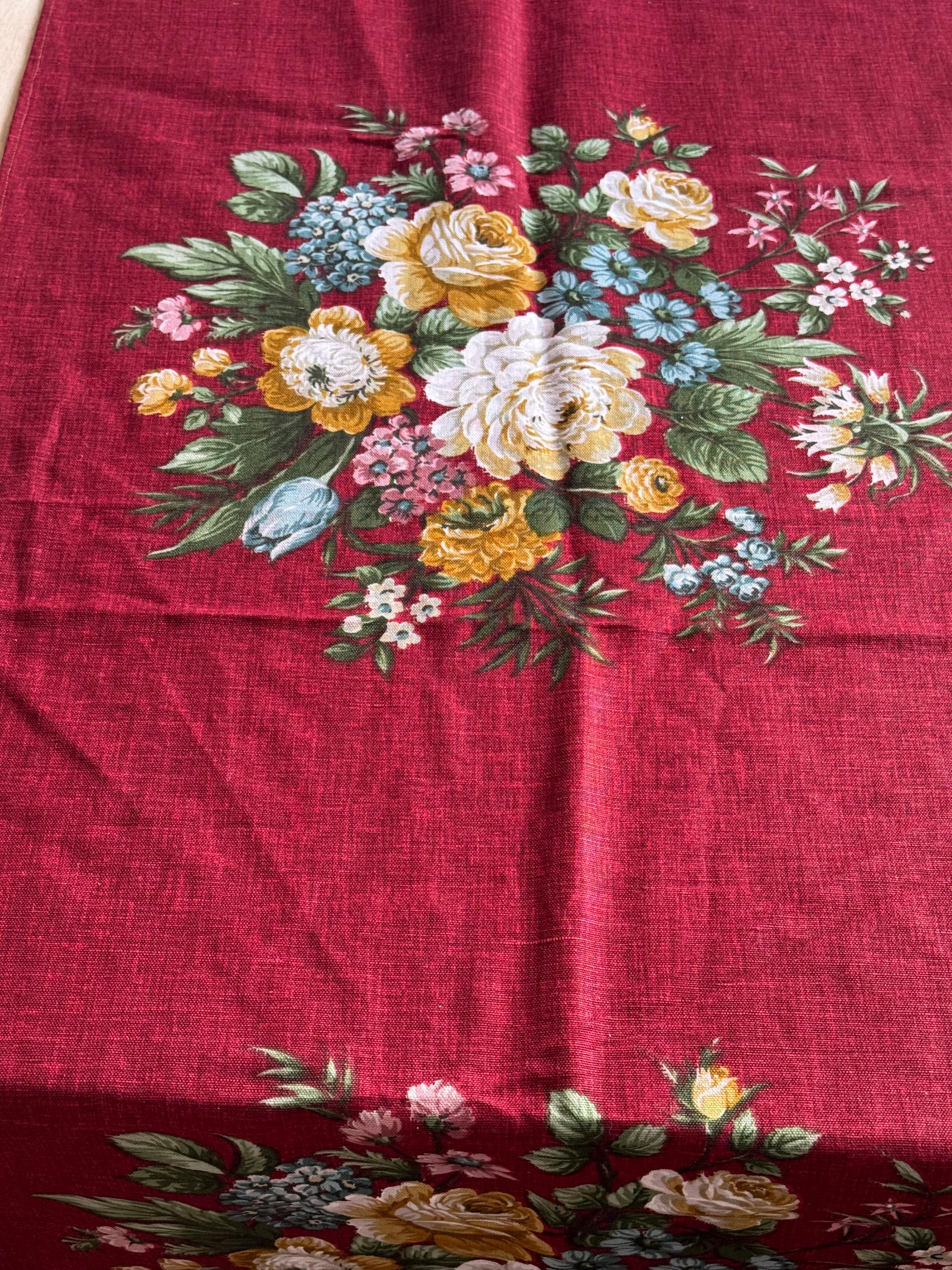 コットンカーテン2枚組。室内装飾用生地。パネル。テキスタイル。修復