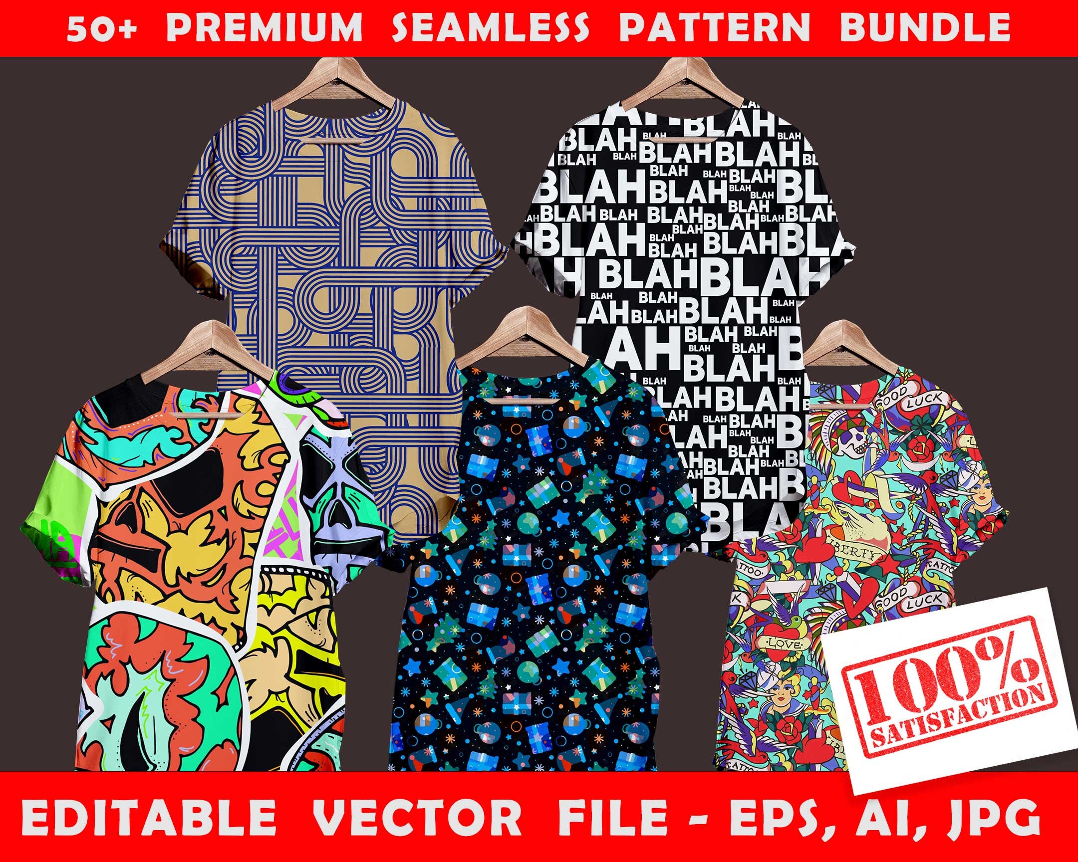 50 Premium Seamless Printable Pattern Design for Fabrics Etsy