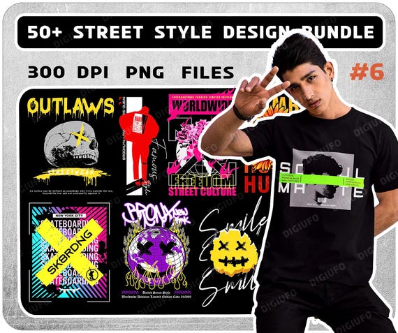 50+ Streetwear png Bundle, Tshirt Design Bundle, T-Shirt Print Design, Hip Hop digital download, T-Shirt Pod Design Pack, Trendy Urban PNG