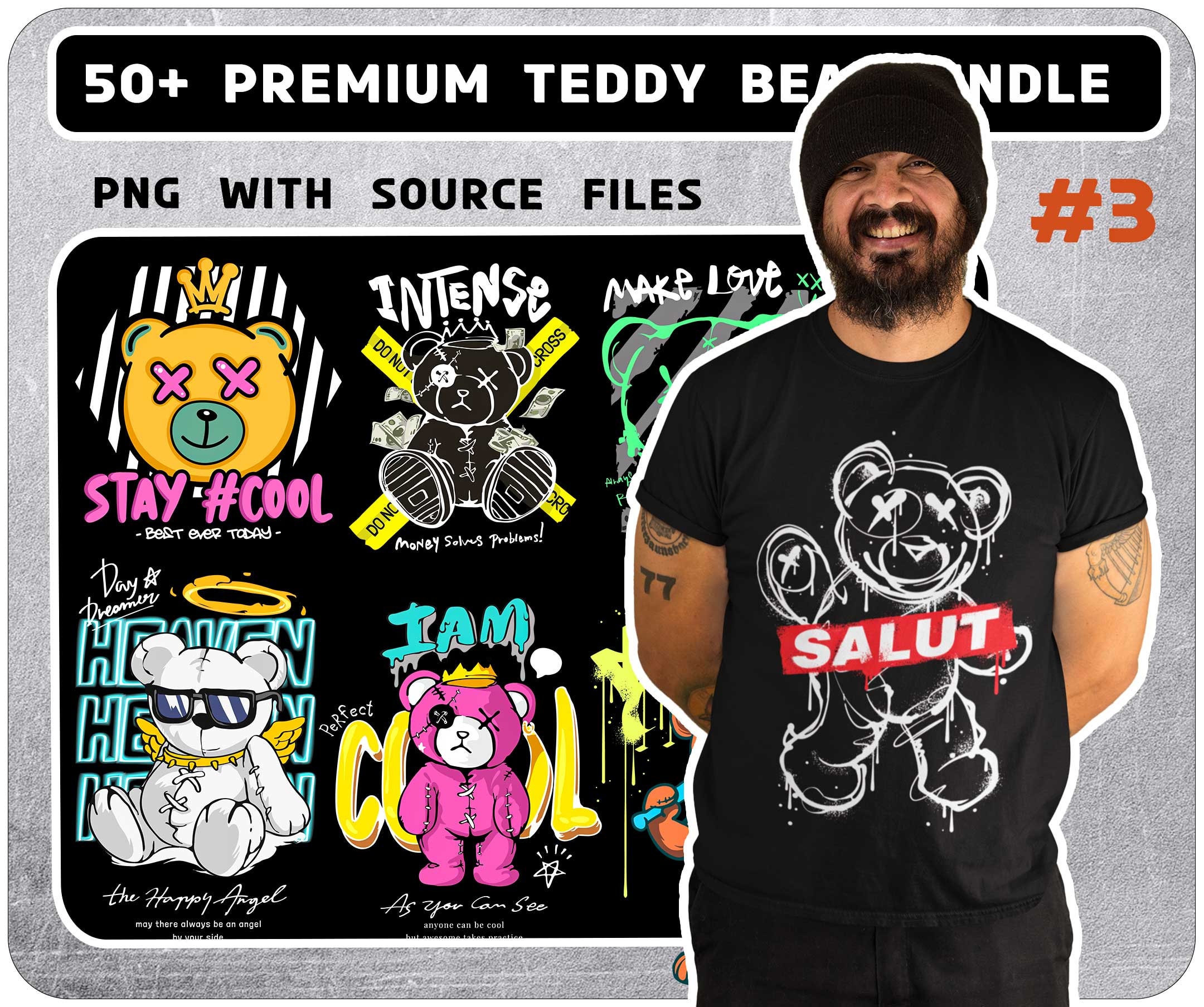 ●WEBHOUSE● 25SS Teddy Symbol Tee Ted TV 90's Inspired Unisex T-shirt