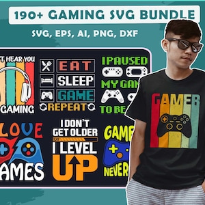 Gamer Svg, Gamer Svg Bundle, Gaming Svg Bundle, Funny Gamer Sayings Svg, Gamer Quotes Svg, Video Games Svg, Game Controller Svg, Png, Dxf