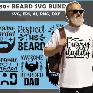 180 + BEARD svg bundle, high quality print on demand designs, commercial use SVG files for Cricut, svg, eps, AI, Vector file