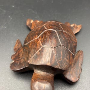Turtle Figurine, handcarved ironwood, Mexico, unknown maker