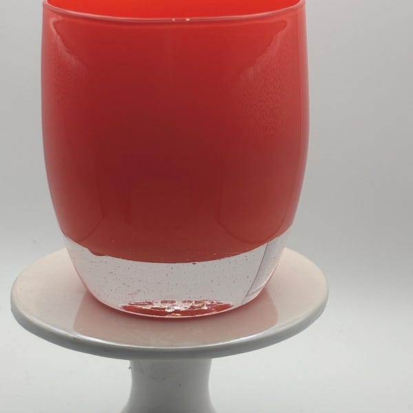 Glassybaby in red and orange. pre- Triskelion, was created before 2019. What a Valentine!