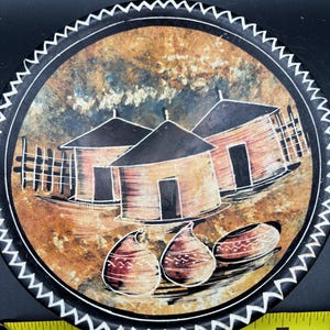 Schüssel aus Speckstein, in Afrikanischen Huthütten, Kenia, sehr guter Zustand, handgemacht, handbemalt