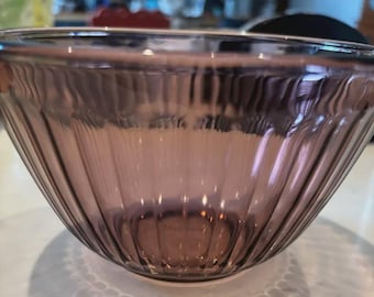 Pyrex Ribbed Bowl, Tranbär, 3-kopps skål, 7401 S