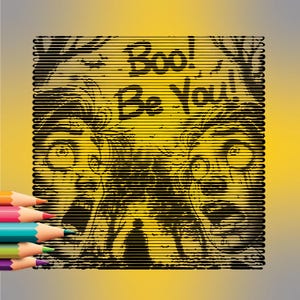 Spooky but Inspirational Coloring Pages For Adults, Fun To Fill In Printable Coloring Pages in Spirals, One Line, No Skill Required