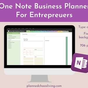 One Note Business Digital Planner Template | INSTANT DOWNLOAD |