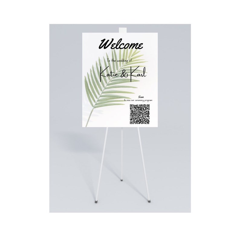 Wedding Welcome Sign Template and Digital Ceremony Program - Etsy
